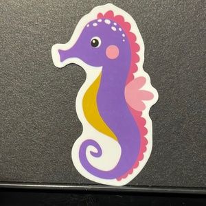 PURPLE SEA HORSE STICKER